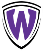 Waunakee Community School District icon. Stylized capital W with a black crest shaped border